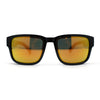 Kush Vented Side Visor Horn Rim Color Mirror Plastic Sunglasses