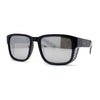 Kush Vented Side Visor Horn Rim Color Mirror Plastic Sunglasses