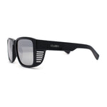 Kush Vented Side Visor Horn Rim Color Mirror Plastic Sunglasses