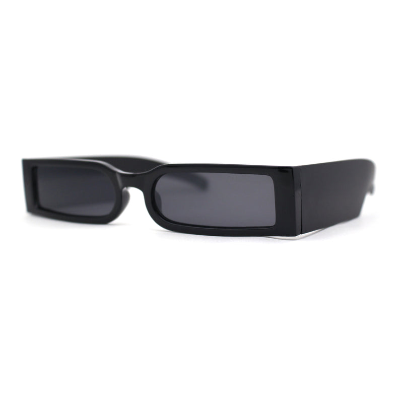 Slit Narrow Lens Rectangle Mod Plastic Sunglasses