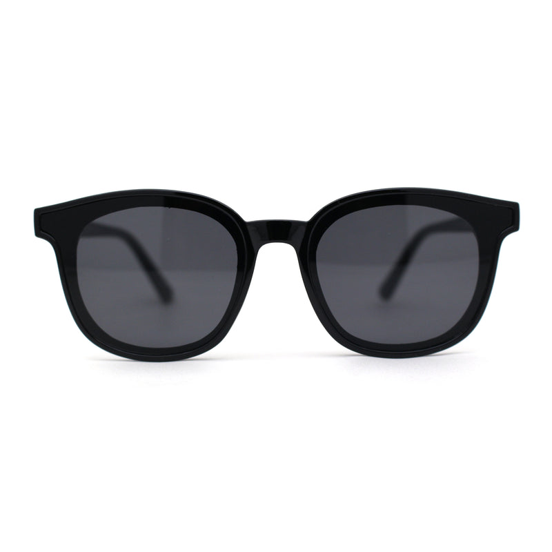 Stylish Inset Lens Horn Rim Retro Plastic Sunglasses
