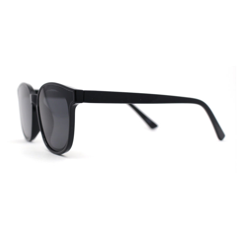 Stylish Inset Lens Horn Rim Retro Plastic Sunglasses