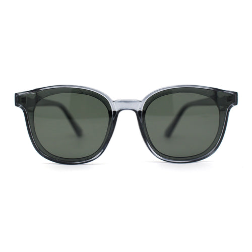 Stylish Inset Lens Horn Rim Retro Plastic Sunglasses