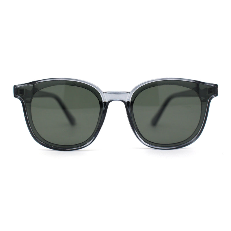 Stylish Inset Lens Horn Rim Retro Plastic Sunglasses