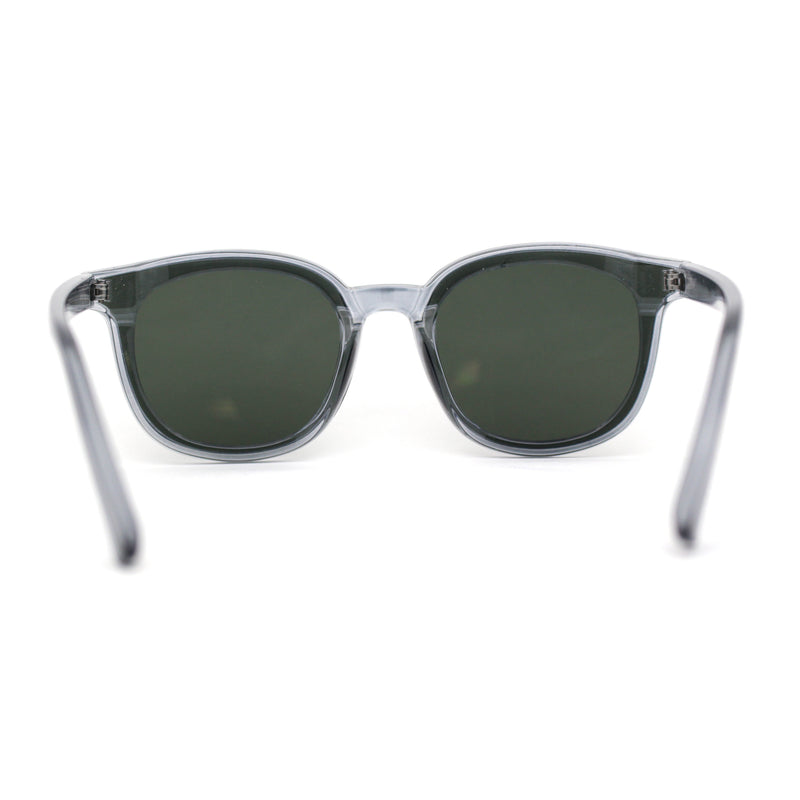 Stylish Inset Lens Horn Rim Retro Plastic Sunglasses