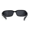 Polarized Unique Curved Side Visor Lens Narrow Rectangle Sunglasses