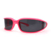 Polarized Unique Curved Side Visor Lens Narrow Rectangle Sunglasses