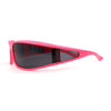 Polarized Unique Curved Side Visor Lens Narrow Rectangle Sunglasses