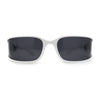 Polarized Unique Curved Side Visor Lens Narrow Rectangle Sunglasses