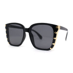 Womens Ornate Metal Side Jewel Butterfly Diva Sunglasses