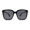 Womens Ornate Metal Side Jewel Butterfly Diva Sunglasses