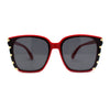 Womens Ornate Metal Side Jewel Butterfly Diva Sunglasses