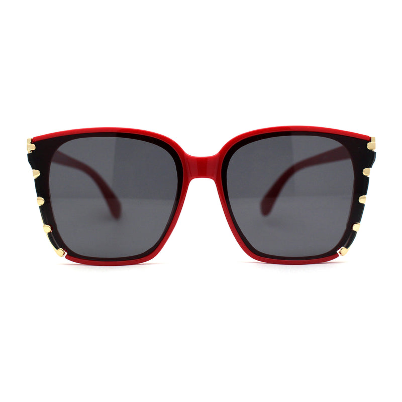 Womens Ornate Metal Side Jewel Butterfly Diva Sunglasses