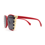 Womens Ornate Metal Side Jewel Butterfly Diva Sunglasses