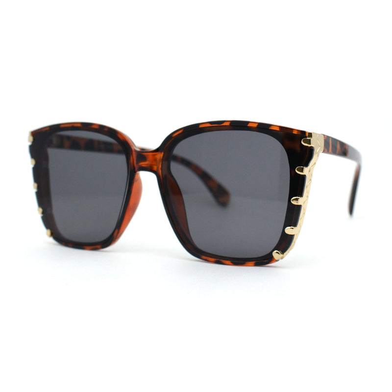 Womens Ornate Metal Side Jewel Butterfly Diva Sunglasses