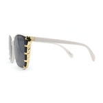 Womens Ornate Metal Side Jewel Butterfly Diva Sunglasses