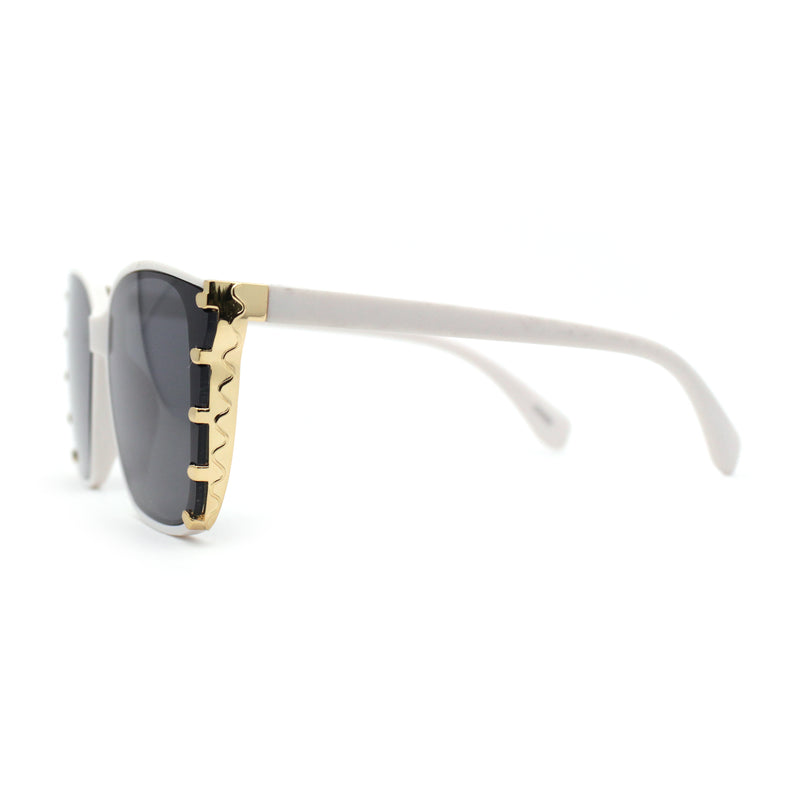 Womens Ornate Metal Side Jewel Butterfly Diva Sunglasses