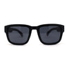 Kush Vented Side Visor Horn Rim Rectangle Plastic Sunglasses