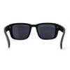 Kush Vented Side Visor Horn Rim Rectangle Plastic Sunglasses