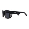 Kush Vented Side Visor Horn Rim Rectangle Plastic Sunglasses