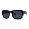 Kush Vented Side Visor Horn Rim Rectangle Plastic Sunglasses