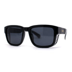 Kush Vented Side Visor Horn Rim Rectangle Plastic Sunglasses