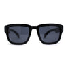 Kush Vented Side Visor Horn Rim Rectangle Plastic Sunglasses