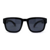 Kush Vented Side Visor Horn Rim Rectangle Plastic Sunglasses