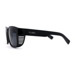 Kush Vented Side Visor Horn Rim Rectangle Plastic Sunglasses