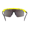 80s Pop Paint Splatter Rimless Half Rim Oversize Sport Plastic Sunglasses