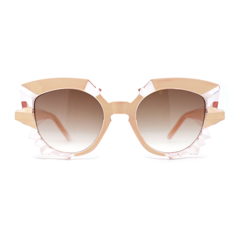 Womens Crystal Cluster Frame Unique Plastic Fashion Sunglasses
