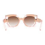 Womens Crystal Cluster Frame Unique Plastic Fashion Sunglasses