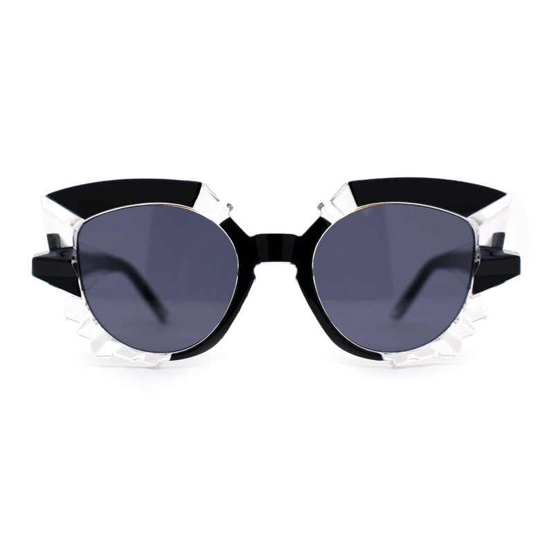 Womens Crystal Cluster Frame Unique Plastic Fashion Sunglasses