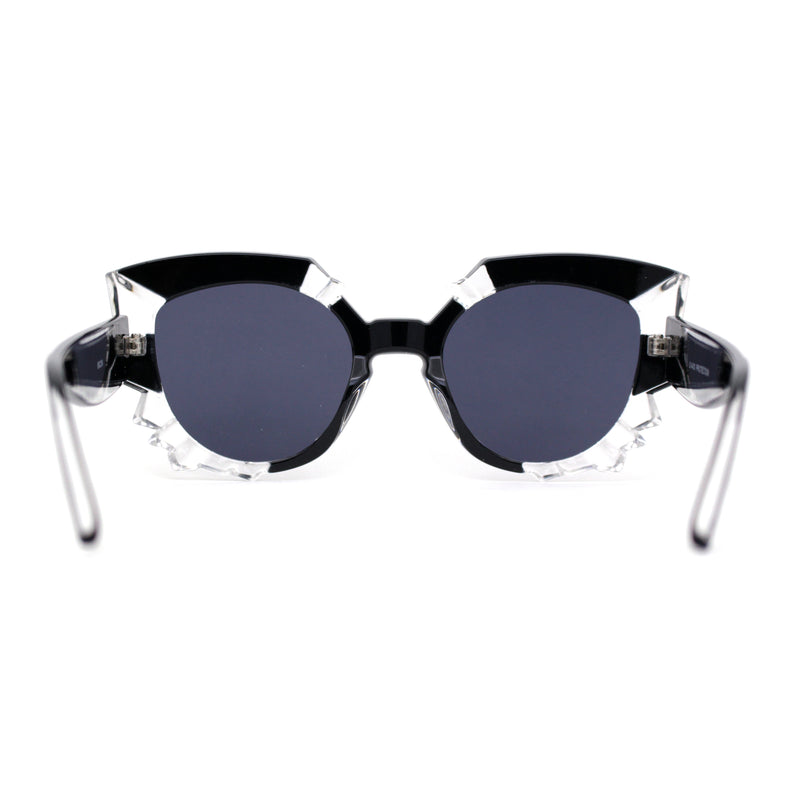 Womens Crystal Cluster Frame Unique Plastic Fashion Sunglasses