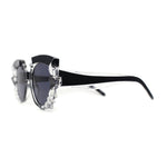 Womens Crystal Cluster Frame Unique Plastic Fashion Sunglasses