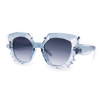 Womens Crystal Cluster Frame Unique Plastic Fashion Sunglasses