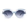 Womens Crystal Cluster Frame Unique Plastic Fashion Sunglasses