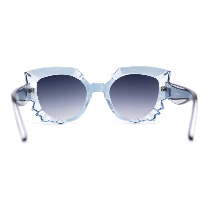 Womens Crystal Cluster Frame Unique Plastic Fashion Sunglasses