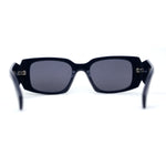 Unique Diamond Geometric Cut Mod Rectangle Plastic Sunglasses