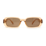 Womens Mod Oval Retro Narrow Rectangle Plastic Sunglasses