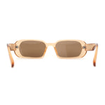 Womens Mod Oval Retro Narrow Rectangle Plastic Sunglasses