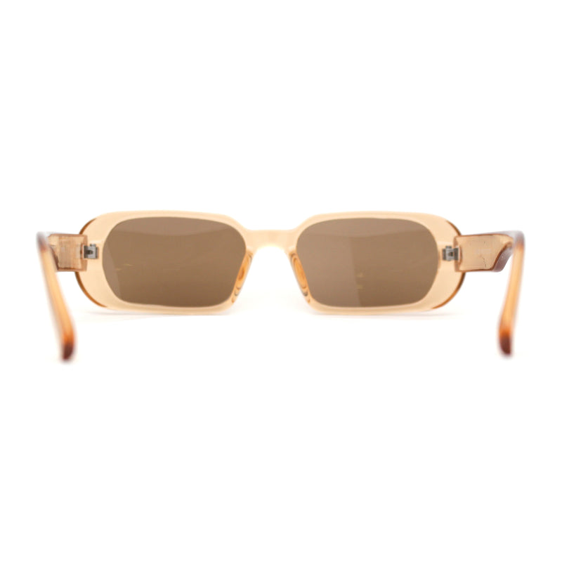 Womens Mod Oval Retro Narrow Rectangle Plastic Sunglasses