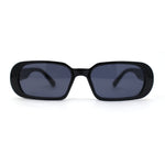 Womens Mod Oval Retro Narrow Rectangle Plastic Sunglasses