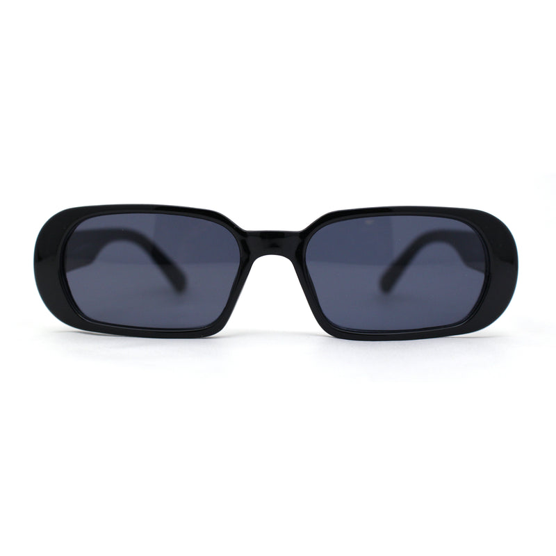Womens Mod Oval Retro Narrow Rectangle Plastic Sunglasses