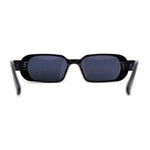 Womens Mod Oval Retro Narrow Rectangle Plastic Sunglasses