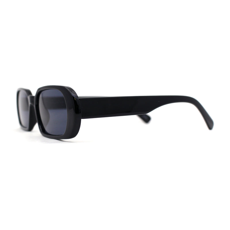 Womens Mod Oval Retro Narrow Rectangle Plastic Sunglasses