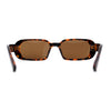 Womens Mod Oval Retro Narrow Rectangle Plastic Sunglasses