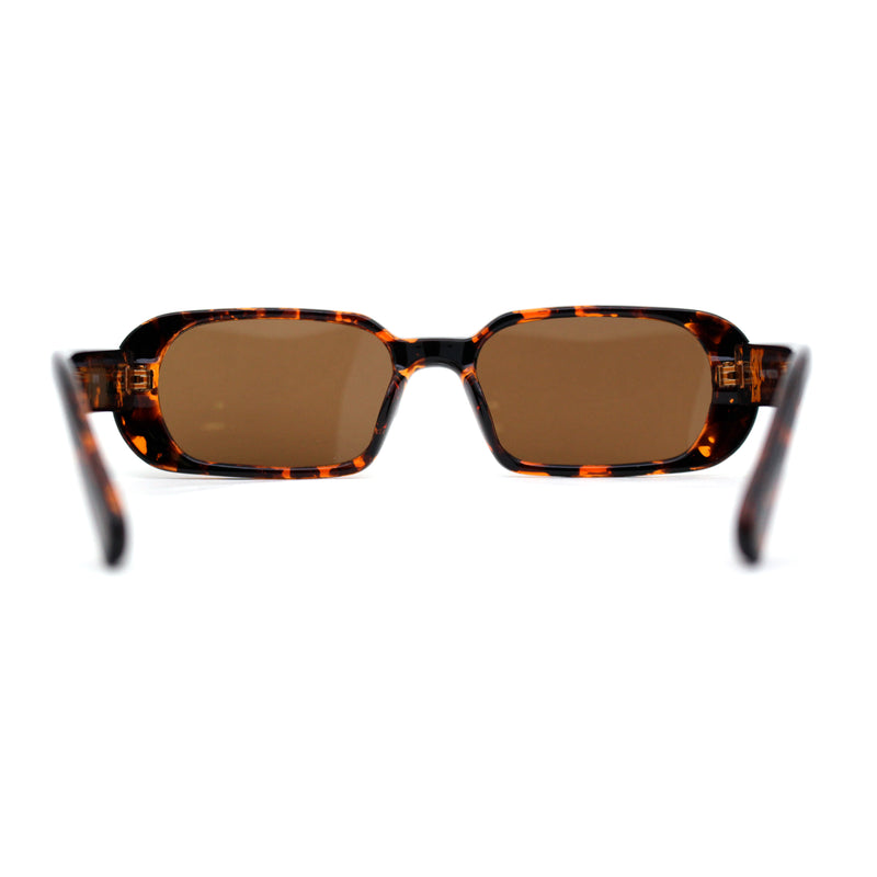 Womens Mod Oval Retro Narrow Rectangle Plastic Sunglasses