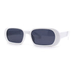 Womens Mod Oval Retro Narrow Rectangle Plastic Sunglasses