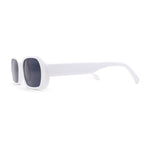 Womens Mod Oval Retro Narrow Rectangle Plastic Sunglasses